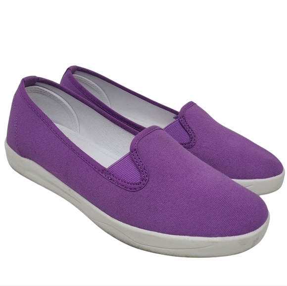 Comfort View | Women's Purple J. Dottie Slip-On Canvas Shoes (Size 9M) - Picture 1 of 12